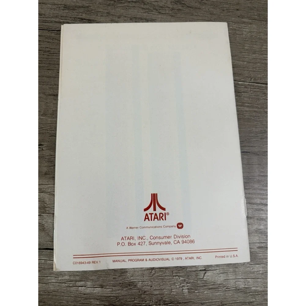 Asteroids (Atari 2600, 1981) Video Game Cartridge and Manual Instruction Booklet